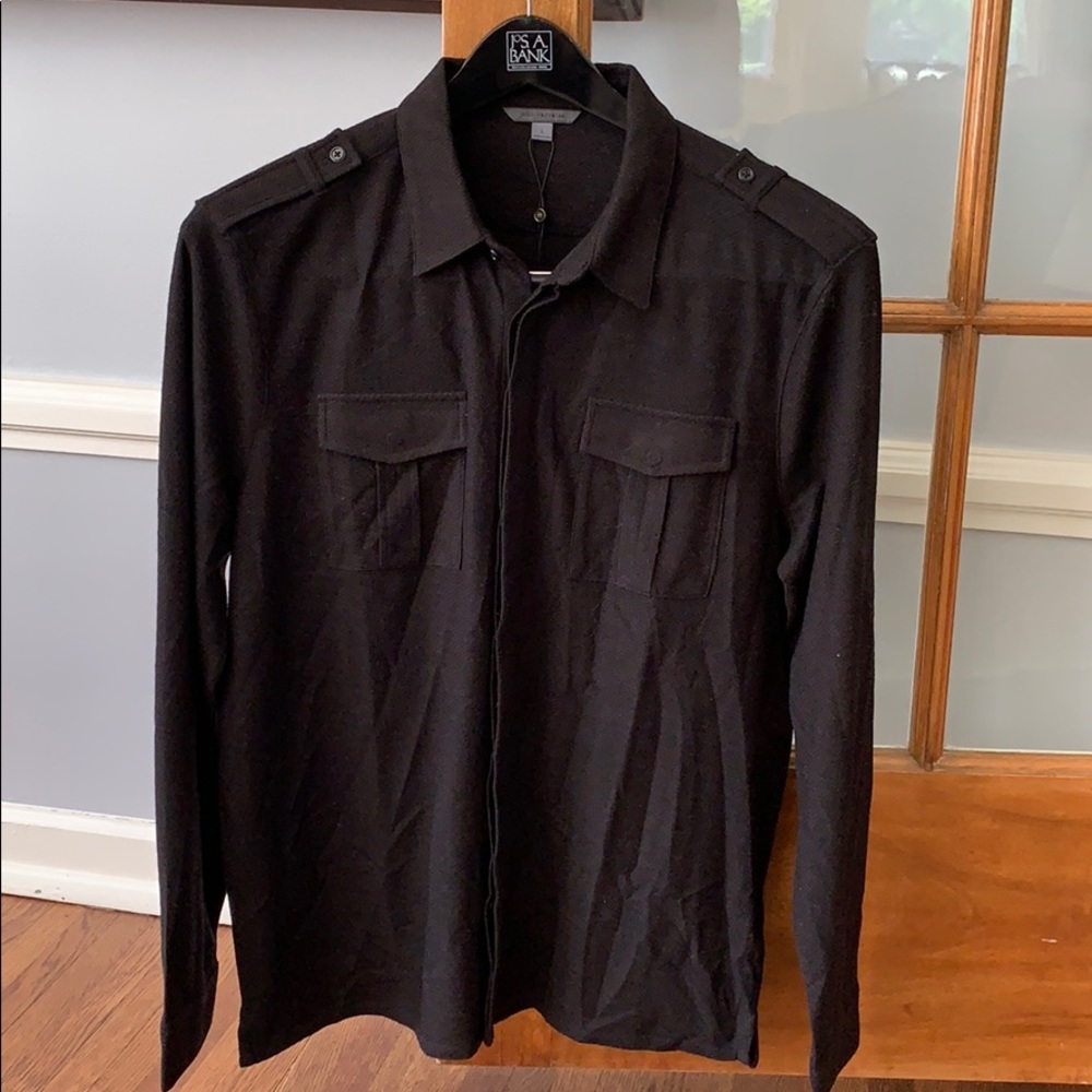 John Varvatos Knit Button Up